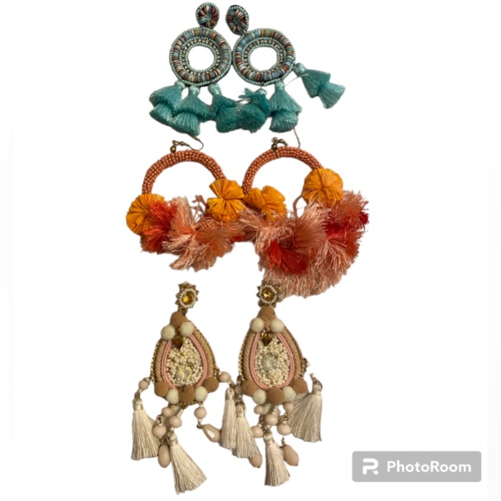 Set of 3 boho earrings